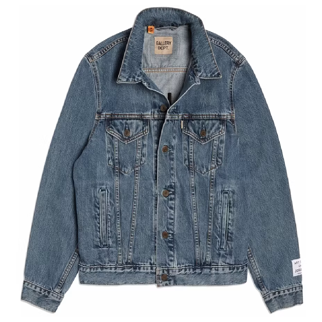 Gallery Dept. Vintage Andy Denim Jacket – Indigo front Saint Michael Gallery Dept. Vintage Andy Denim Jacket Indigo - Image 1