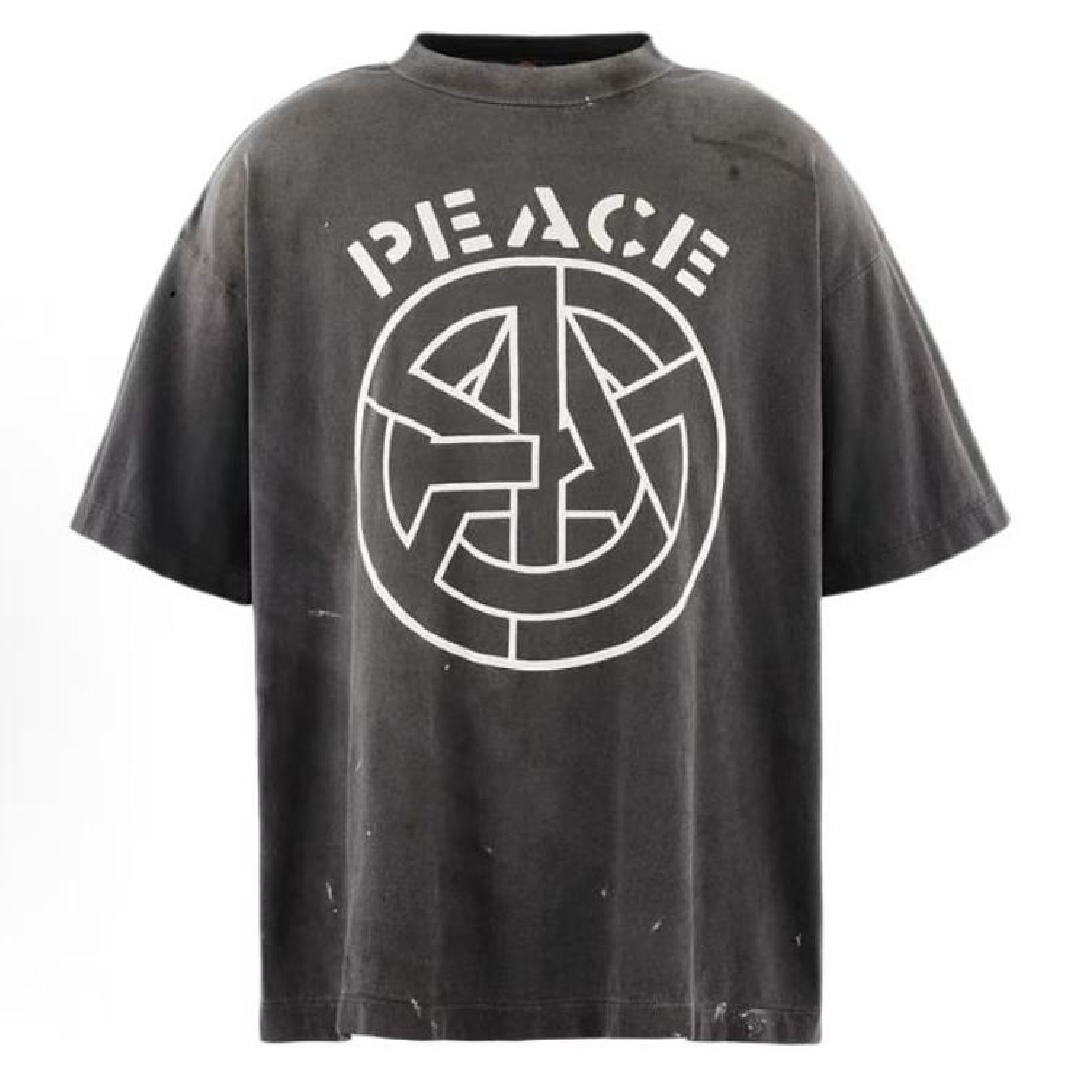 New Project (4) SAINT Mxxxxxx × blackmeans BKM_SS PEACE T-SHIRT - Image 1