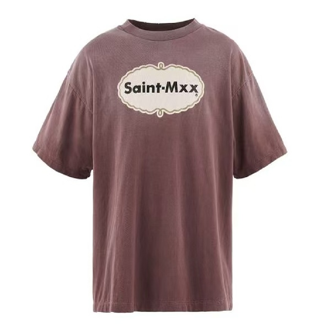 New Project (42) SAINT Mxxxxxx Saint Mxx Short Sleeves T-Shirt - Brown - Image 1