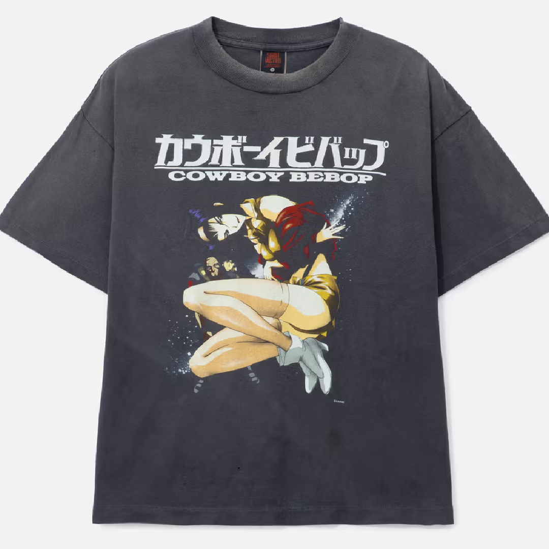 New Project (62) Saint Mxxxxxx Cowboy Bebop SS T-shirt Black - Image 1