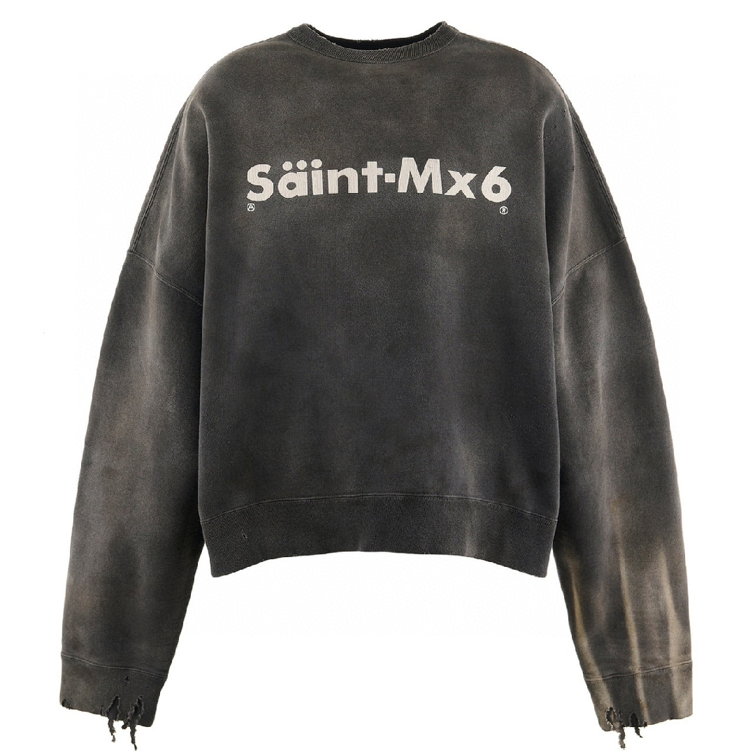 SAINT Mxxxxxx Chaos Crewneck Sweatshirt front SAINT Mxxxxxx Chaos Crewneck Sweatshirt - Image 1
