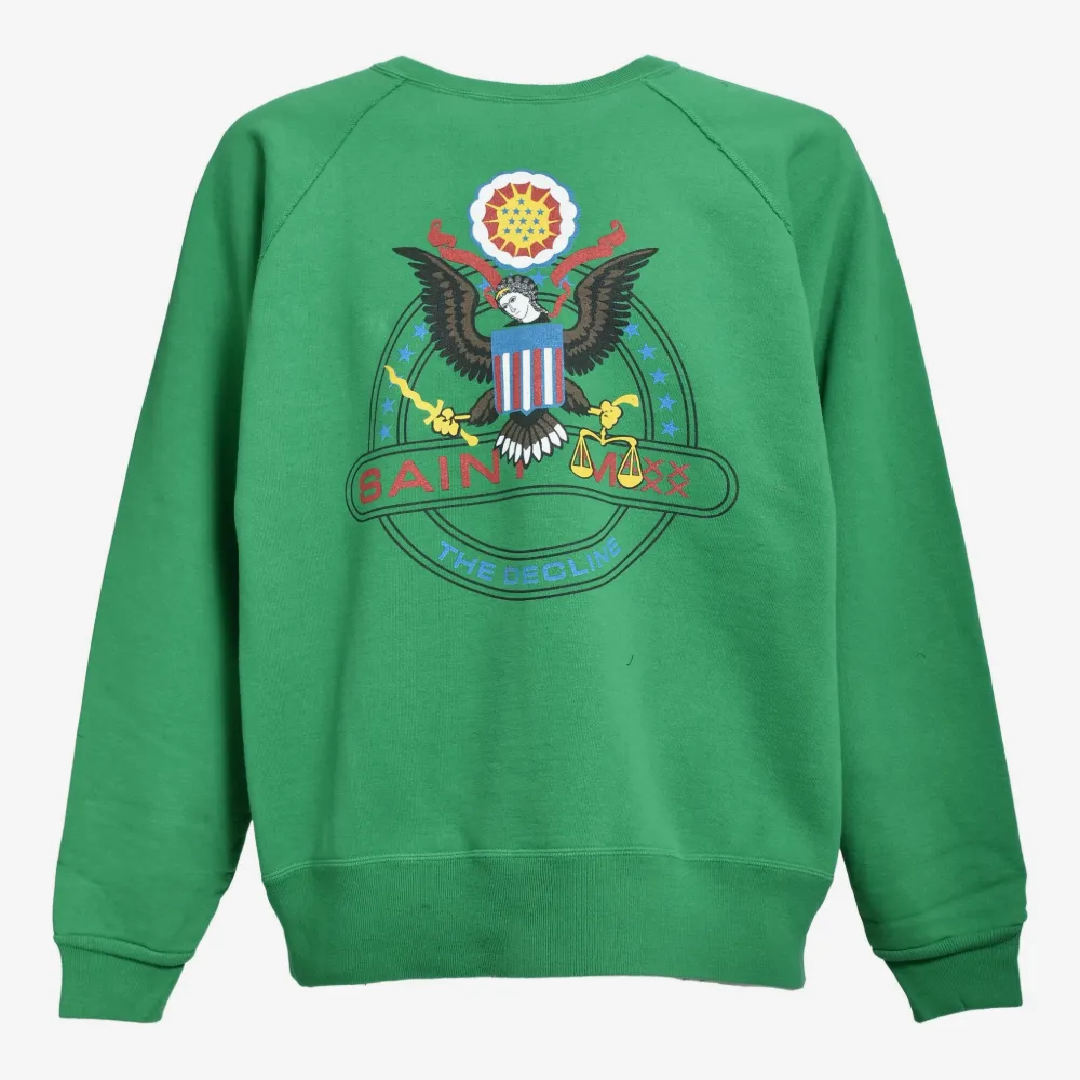 SAINT Mxxxxxx DECLINE Crewneck Sweatshirt – Modern Graphic Look front SAINT Mxxxxxx DECLINE Crewneck Sweatshirt - Image 1