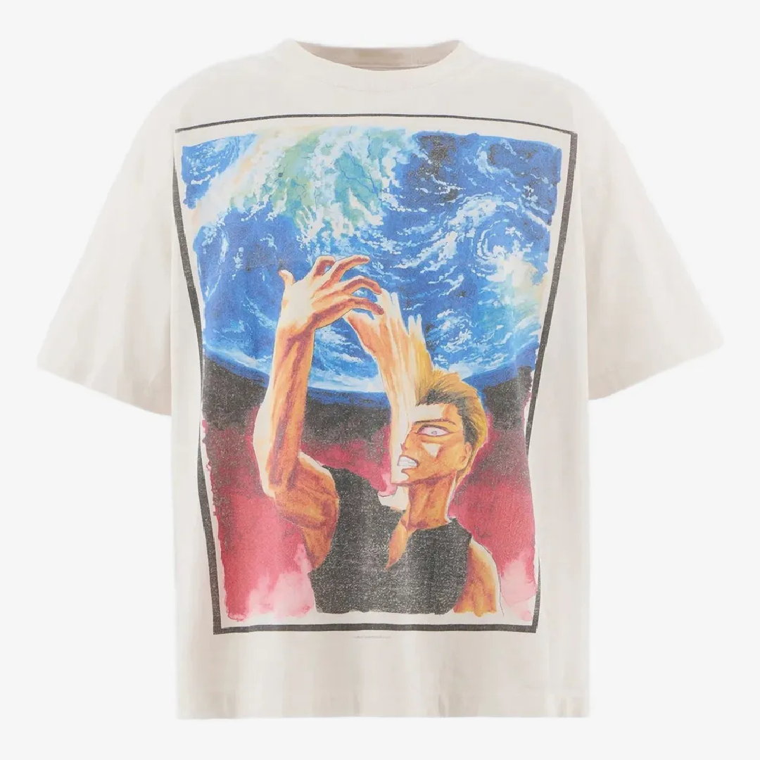 SAINT Mxxxxxx Graphic Print T-Shirt – Premium Streetwear frpnt SAINT Mxxxxxx x Parasyte KJ_SS T-Shirt - White - Image 1
