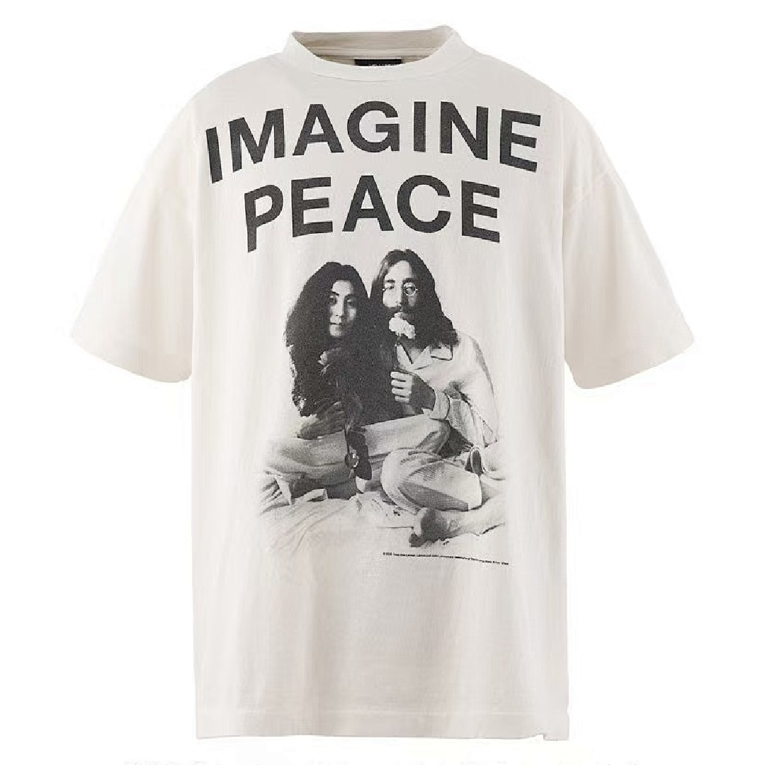 SAINT Mxxxxxx Graphic T-Shirt – Distinctive Streetwear front Saint Michael × John Lennon Imagine Peace T-Shirt - Image 1