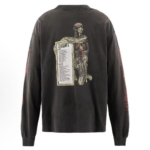 SAINT Mxxxxxx SS26 Head Long Sleeve T-Shirt – Black - Image 2