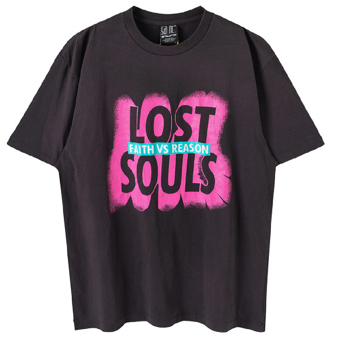 SAINT Mxxxxxx Lost Souls Print T-Shirt – Graphic Design front Saint Mxxxxxx Lost Souls T-Shirt - Image 1