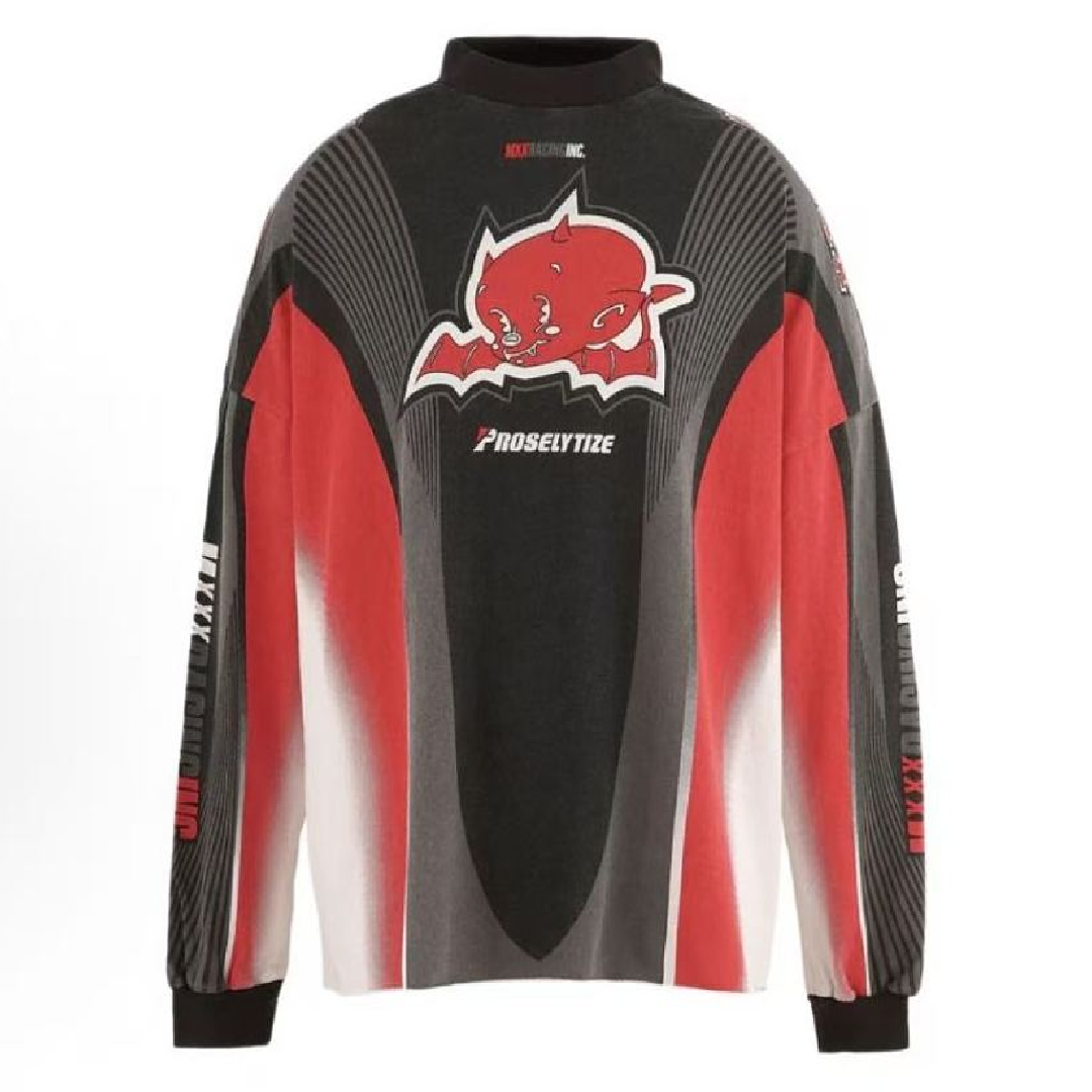 SAINT Mxxxxxx MORTOR CYCLE Graphic LS Tee frpnt SAINT Mxxxxxx MORTOR CYCLE T-Shirt - Image 1