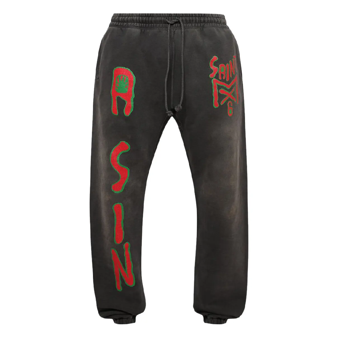 SAINT Mxxxxxx MX6 Track Pants – Graphic Streetwear front SAINT Mxxxxxx MX6 Track Pants - Image 1