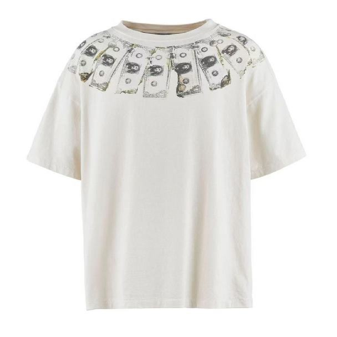 SAINT Mxxxxxx Money Tee – White Premium Streetwear front SAINT Mxxxxxx Money T-Shirt – White - Image 1