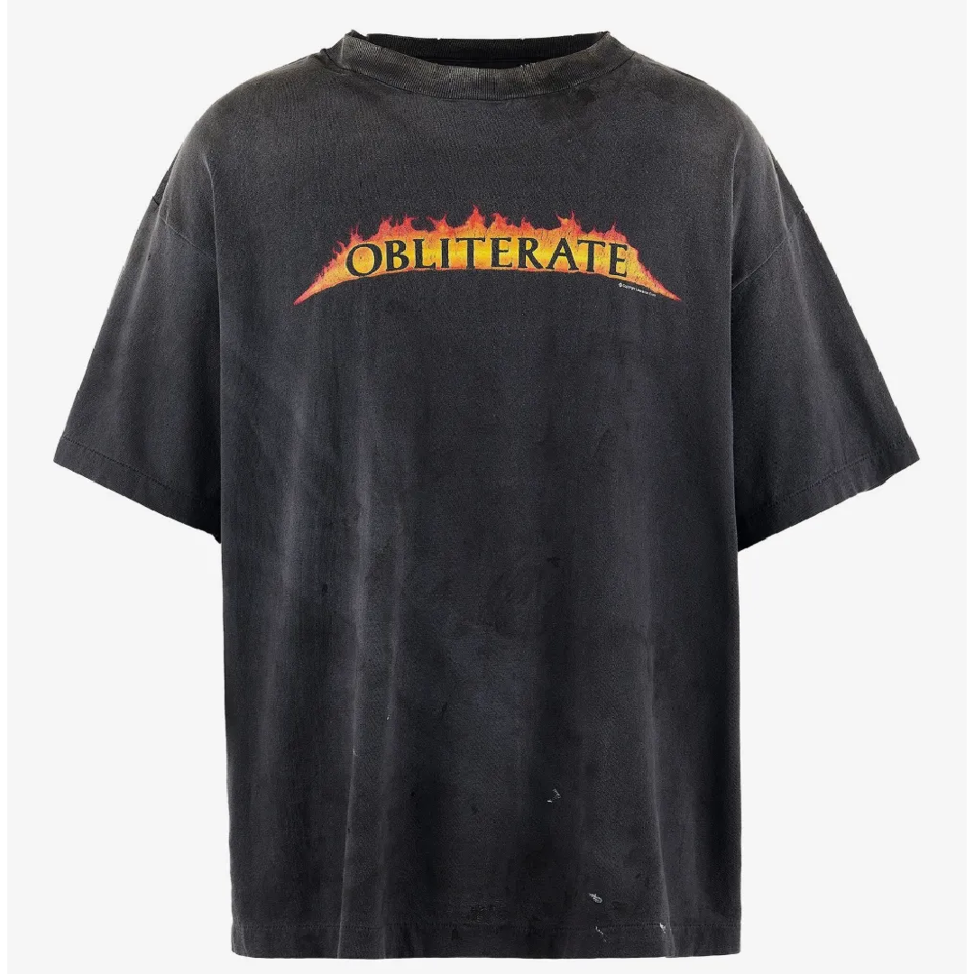 SAINT Mxxxxxx Obliterate T-Shirt – Vintage Graphic Design front SAINT Mxxxxxx Obliterate T-Shirt - Image 1