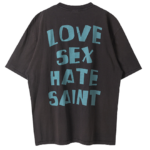 SAINT Mxxxxxx × SHERMER ACADEMY CELEBRITY Short-Sleeve T-shirt – Black - Image 2