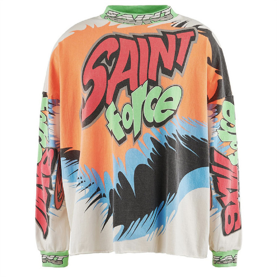 SAINT Mxxxxxx Saint Racing Graphic Long Sleeve T-Shirt front SAINT Mxxxxxx Saint Racing Long Sleeve T-Shirt - Image 1