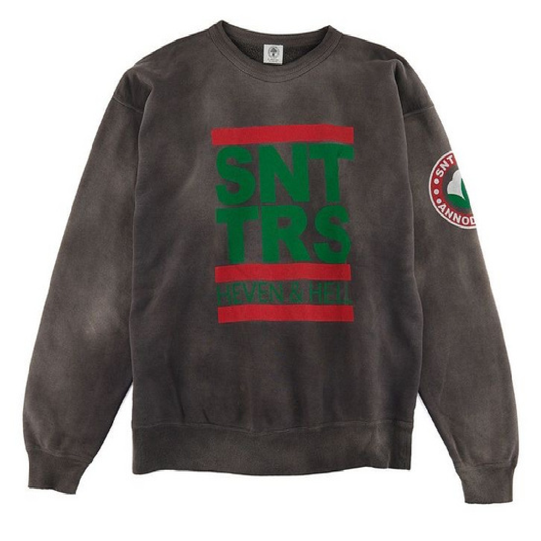 SAINT Mxxxxxx Saint Tears STT Sweatshirt – Black front SAINT Mxxxxxx Saint Tears STT Sweatshirt – Black - Image 1