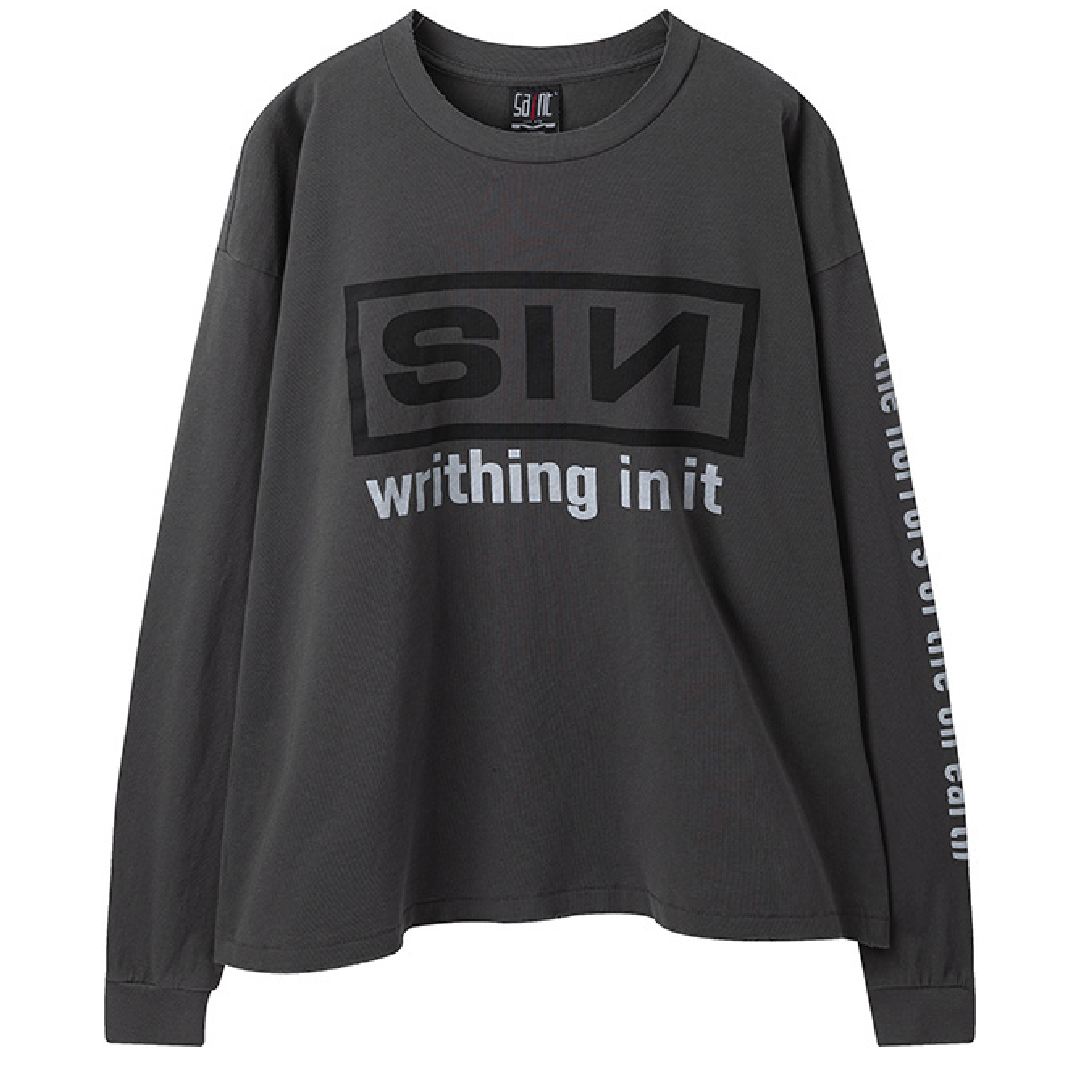 SAINT Mxxxxxx Sin Print Long-Sleeve T-Shirt front SAINT Mxxxxxx Sin Long-Sleeve T-Shirt - Image 1