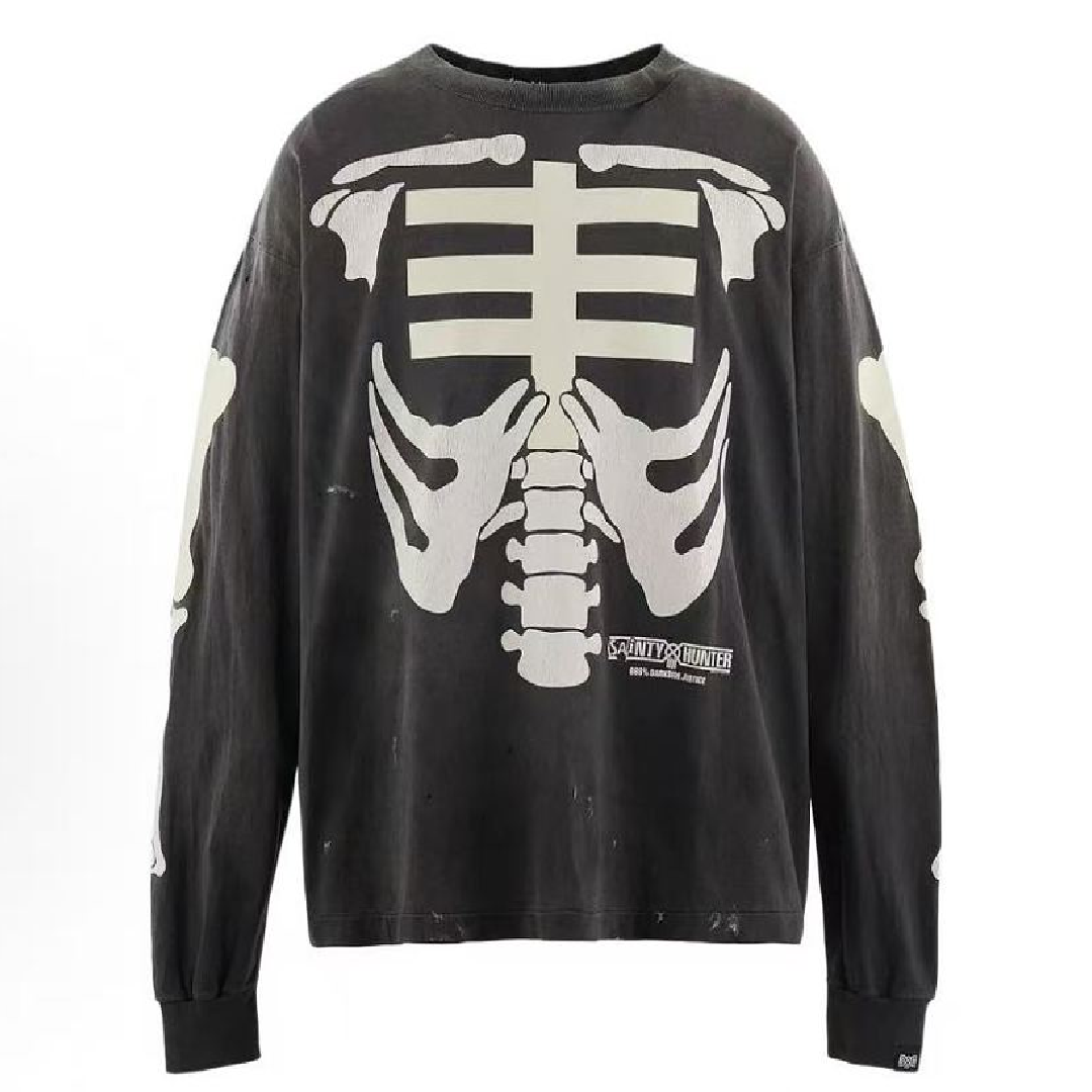 SAINT Mxxxxxx Skeleton Graphic T-Shirt front SAINT Mxxxxxx Skeleton T-Shirt - Image 1