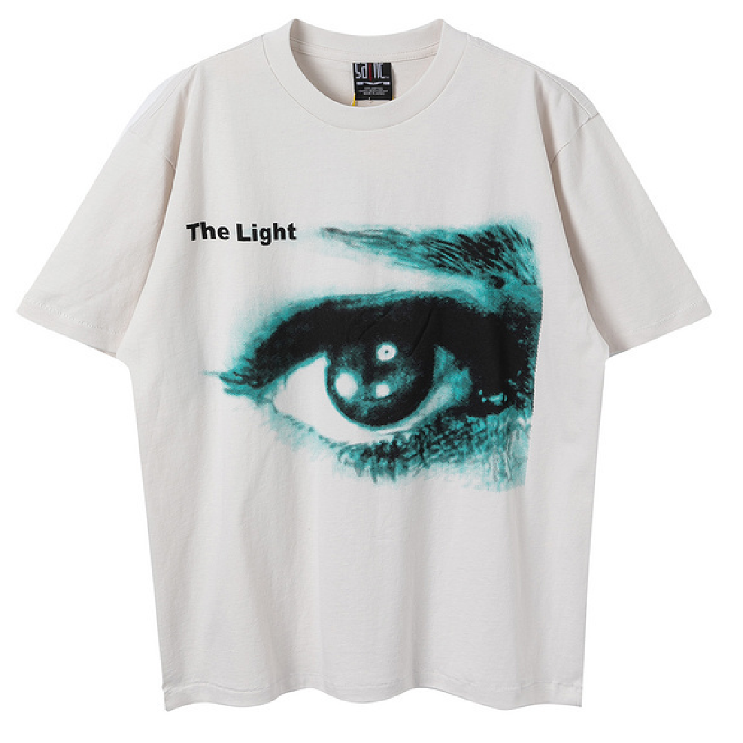 SAINT Mxxxxxx The Eye Graphic T-Shirt – Vintage Style front Saint Michael The Light Eye T-shirt - White - Image 1