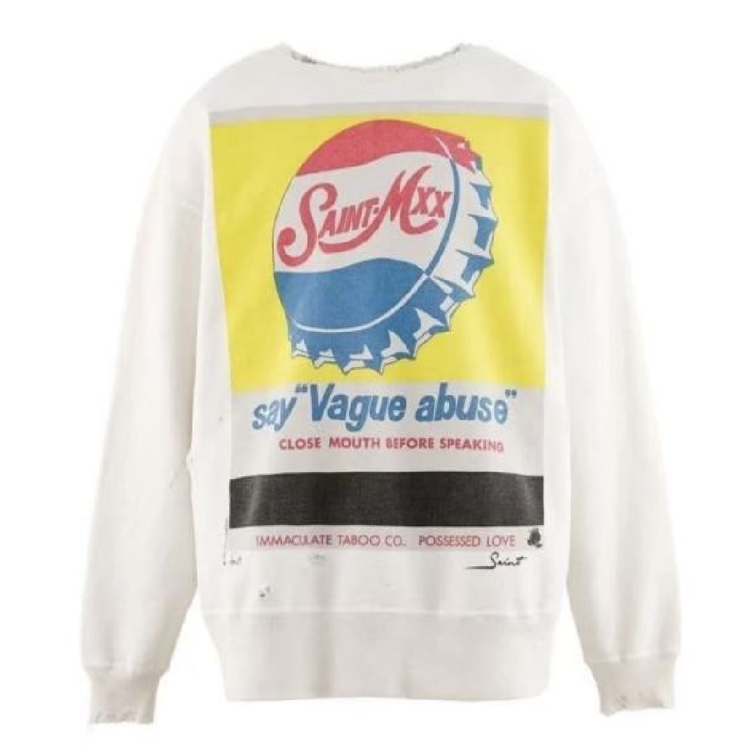 SAINT Mxxxxxx VAGUE ABUSE Crew Neck Sweatshirt SAINT Mxxxxxx VAGUE ABUSE Crewneck Sweatshirt - Image 1