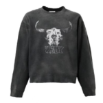 SAINT Mxxxxxx Vintage Graffiti Distressed Fleece Crewneck Sweatshirt