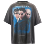 SAINT Mxxxxxx White Logo Matrix T-Shirt – Black