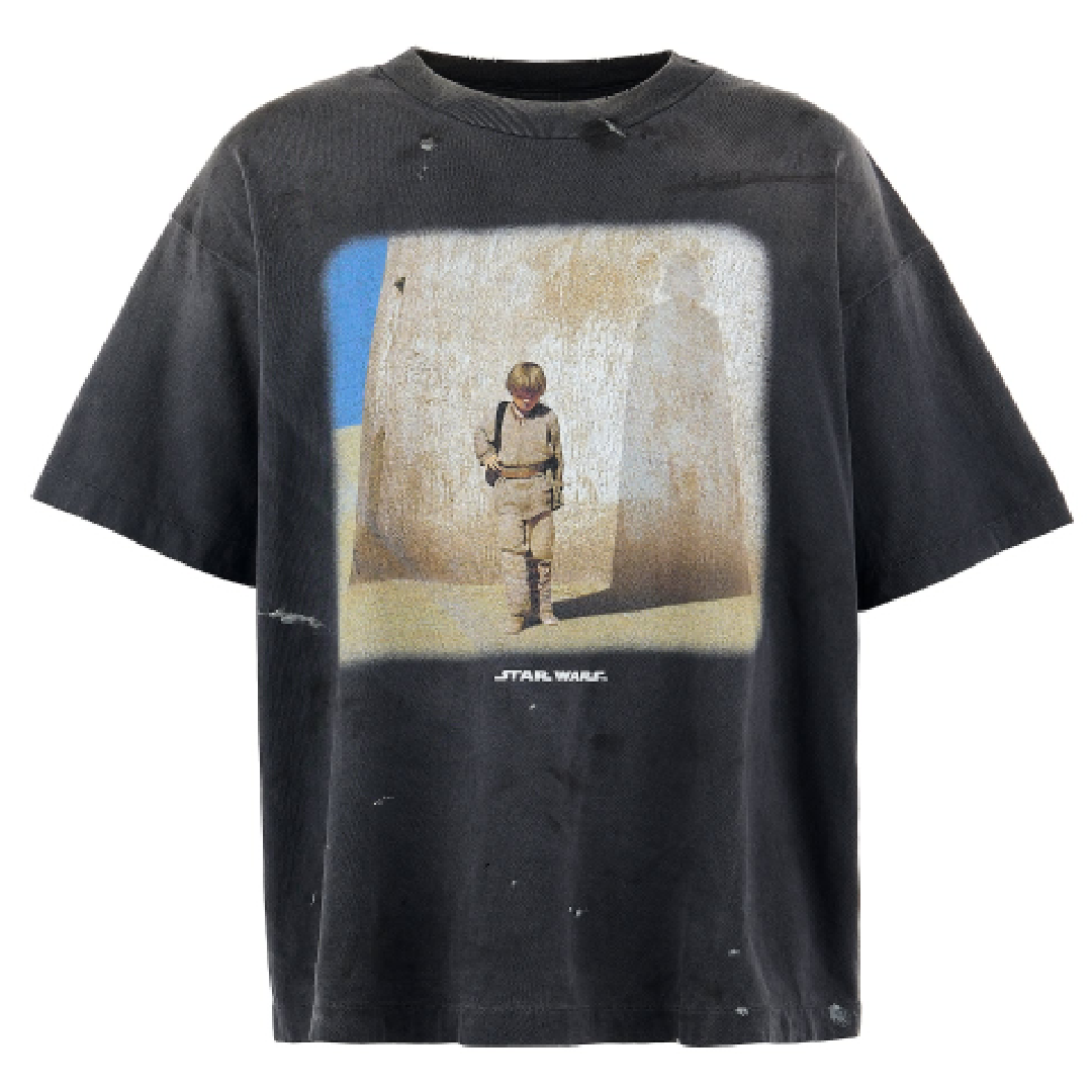 SAINT Mxxxxxx × STAR WARS Anakin Graphic T-Shirt front SAINT Mxxxxxx × STAR WARS Anakin T-Shirt - Image 1