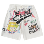 Takashi Murakami × SAINT Mxxxxxx Graff Sweatshorts – White